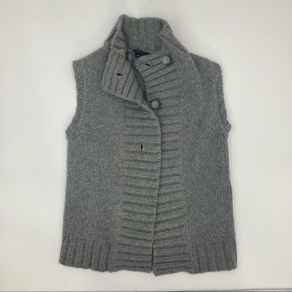 Theory grey button up vest - Picture 1 of 7